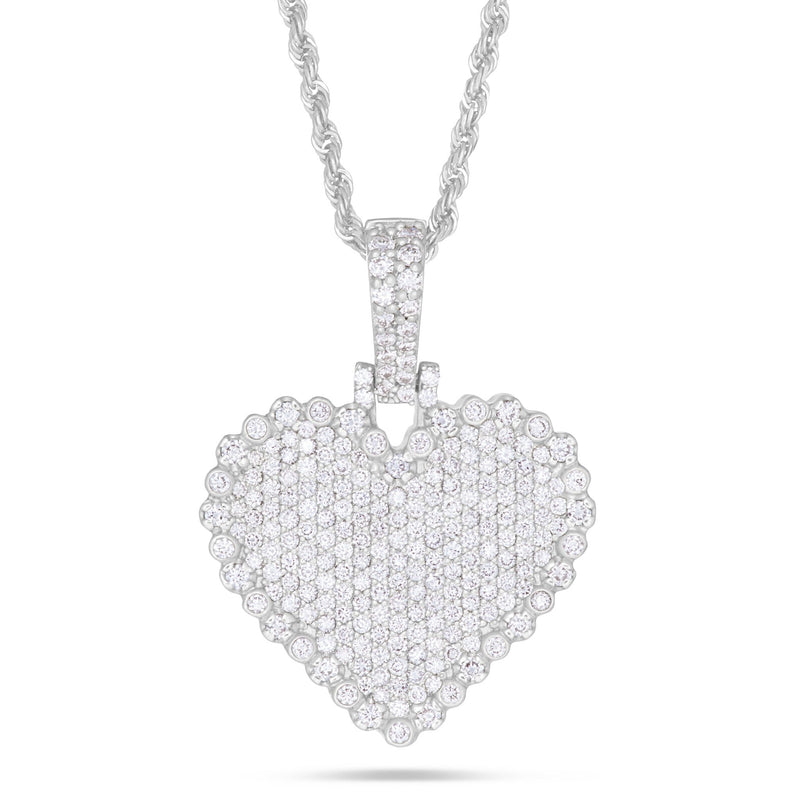 Shyne Collection Diamond Heart Pendant - Shyne Jewelers White Gold Shyne Jewelers
