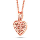 Shyne Collection Heart Diamond Pendant - Shyne Jewelers PE1W0369G Rose & White Gold Shyne Jewelers