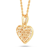 Shyne Collection Heart Diamond Pendant - Shyne Jewelers PE1W0369G Yellow & White Gold Shyne Jewelers