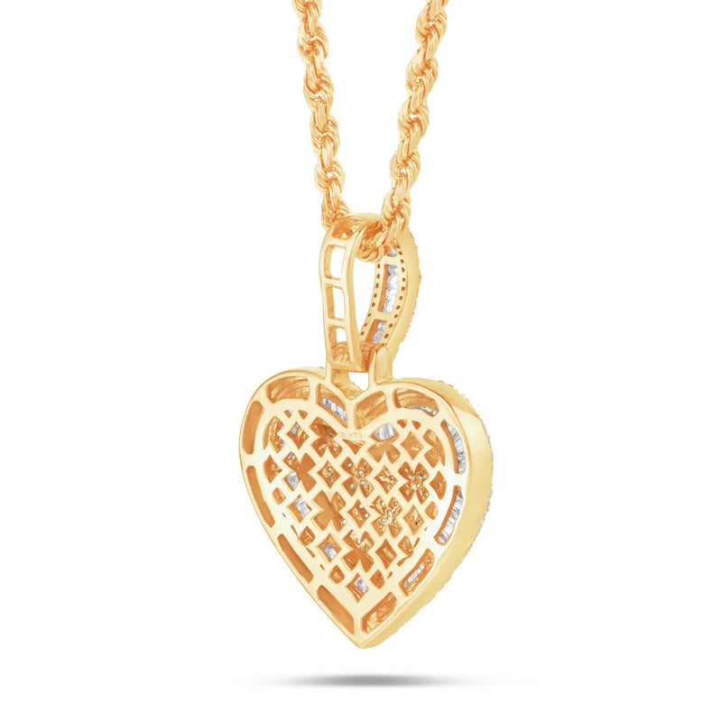 Shyne Collection Heart Diamond Pendant - Shyne Jewelers PE1W0369G Yellow & White Gold Shyne Jewelers