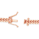 Solid Cuban Bracelet, 3.9mm - Shyne Jewelers Rose Gold 6" Shyne Jewelers