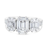 Three Emerald Diamond Ring - Shyne Jewelers 4 Shyne Jewelers