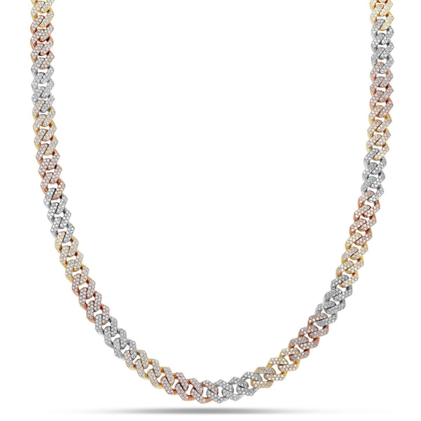 Three Tone Diamond Cuban Chain - Shyne Jewelers 165-00382 Shyne Jewelers