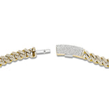 Two tone Diamond Cuban Chain with Hearts - Shyne Jewelers 165-00380 Yellow Gold Shyne Jewelers