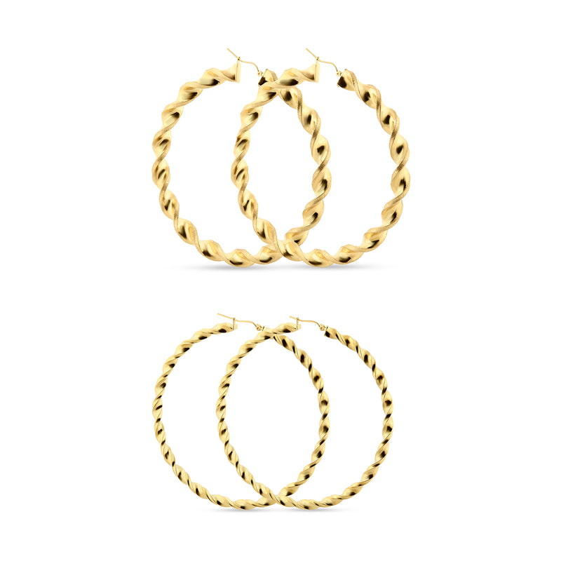 10K Gold Twist Hoops