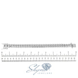 14K White Gold Cuban Link Bracelet 16mm