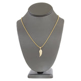 10K Yellow Gold Medium Angel Wing Pendant Necklace