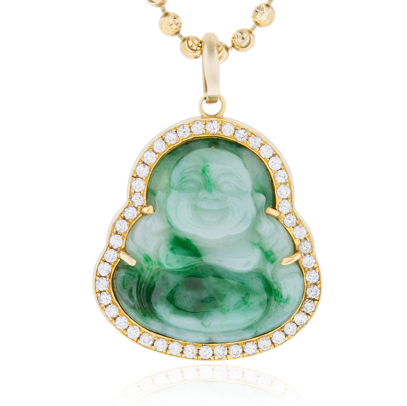 Crimson Harmony: Gold Red Maitreyan Jade Buddha Pendant Necklace with –  Ancient Infusions
