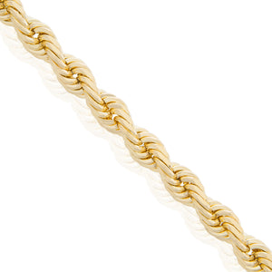 10k Yellow Gold 8mm Rope Bracelet