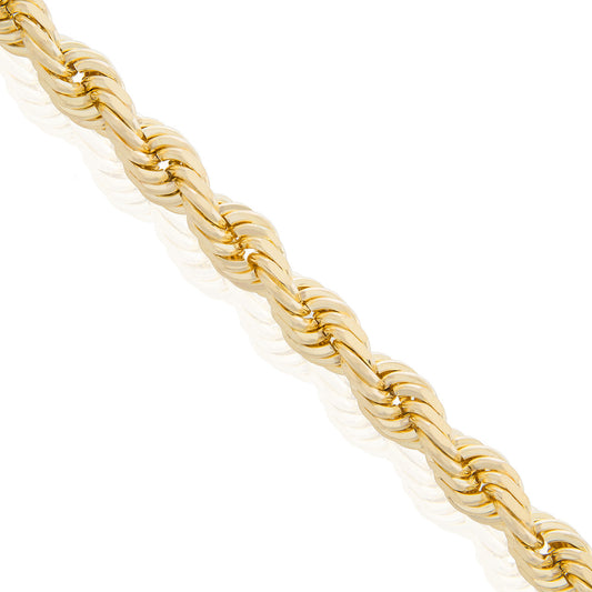 10k Yellow Gold 6.5mm Rope Bracelet