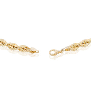 10k Yellow Gold 7.5mm Rope Bracelet
