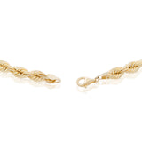 10k Yellow Gold 8mm Rope Bracelet