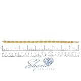 10k Yellow Gold 8mm Rope Bracelet