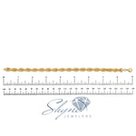 10k Yellow Gold 8mm Rope Bracelet