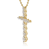 10k Yellow Gold .10ct Diamond Cross Pendant