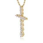 10k Yellow Gold .10ct Diamond Cross Pendant