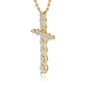 10k Yellow Gold .10ct Diamond Cross Pendant