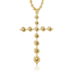10k Yellow Gold .10ct Diamond Cross Pendant