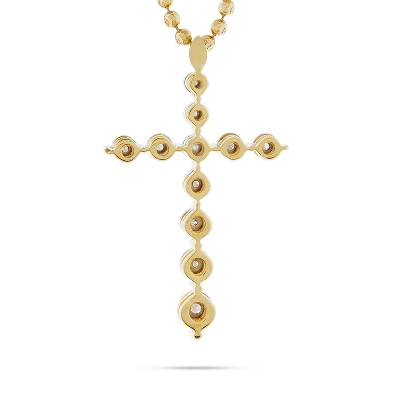 10k Yellow Gold .10ct Diamond Cross Pendant