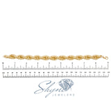 10k Yellow Gold 10.5mm Rope Bracelet