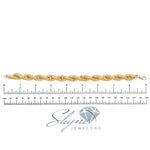 10k Yellow Gold 10.5mm Rope Bracelet