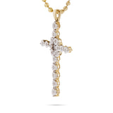 10k Yellow Gold .12ct Diamond Cross Pendant