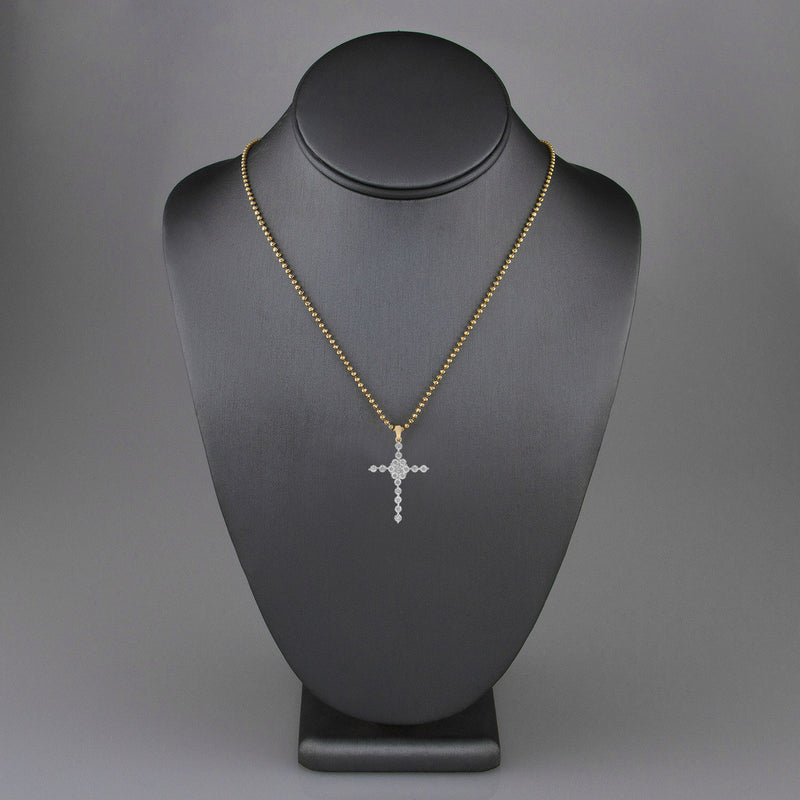 10k Yellow Gold .12ct Diamond Cross Pendant