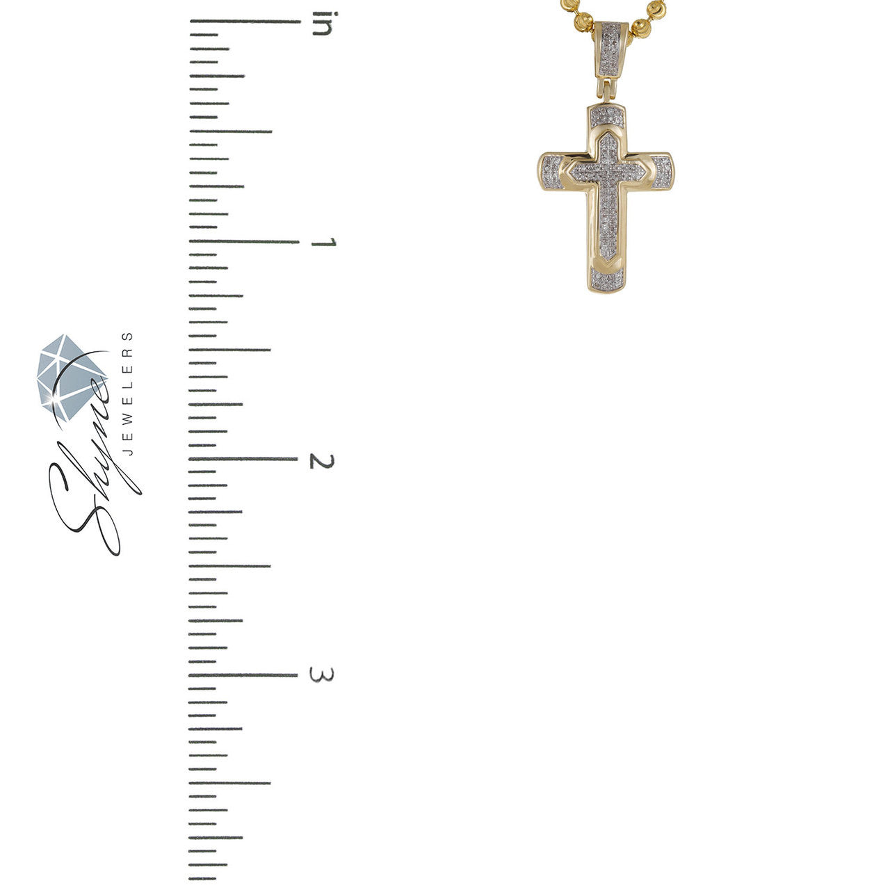 10k Yellow Gold .13ct Diamond Cross Pendant
