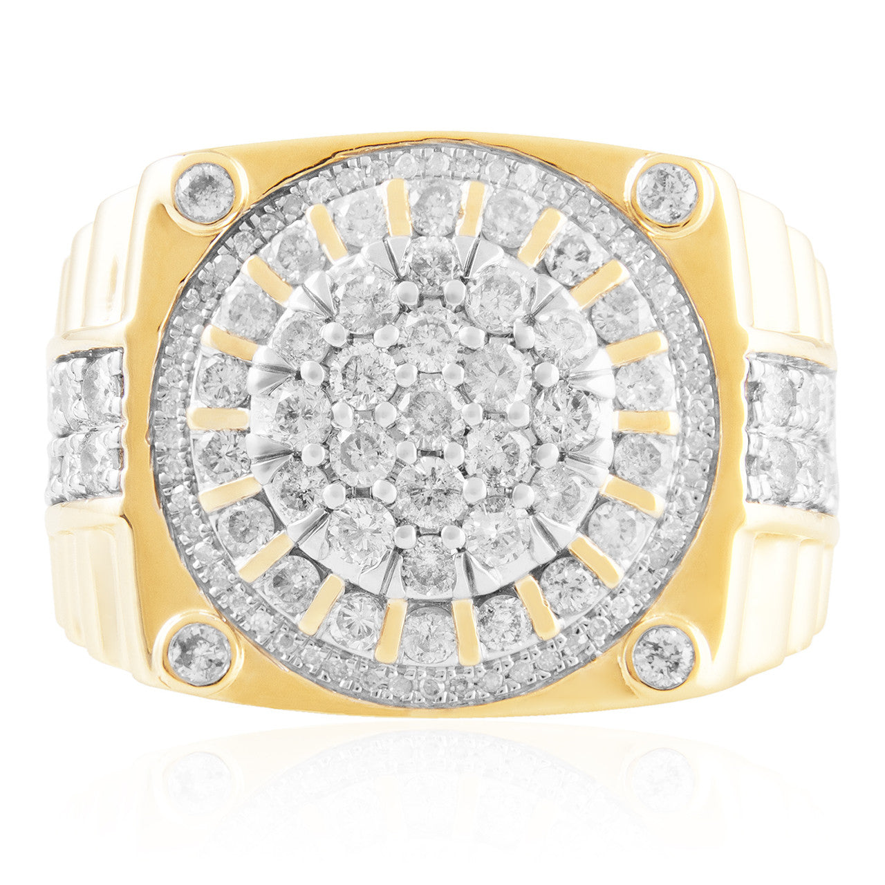 10K Yellow Gold 2.18ct Diamond Ring