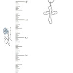 10k White Gold .28ct Diamond Fancy Cross Pendant