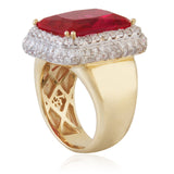 10k Yellow Gold 3.13ct Men's Diamond and Ruby Ring
