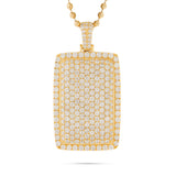 10k Yellow Gold 7.56ct Dog Tag Pendant