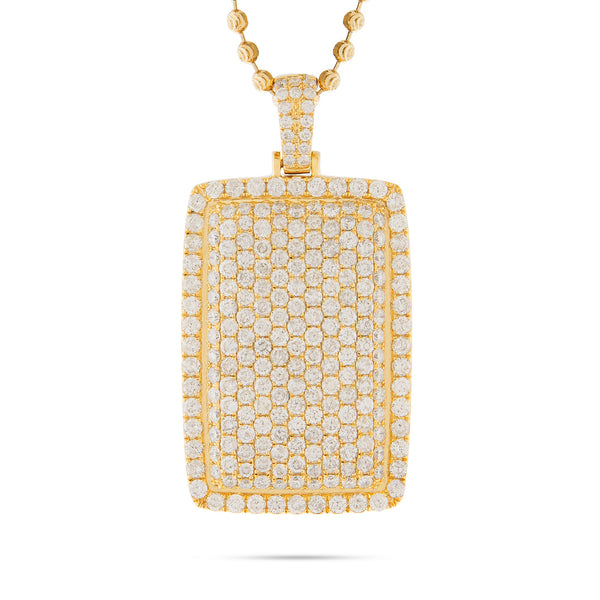 10k Yellow Gold 7.56ct Dog Tag Pendant