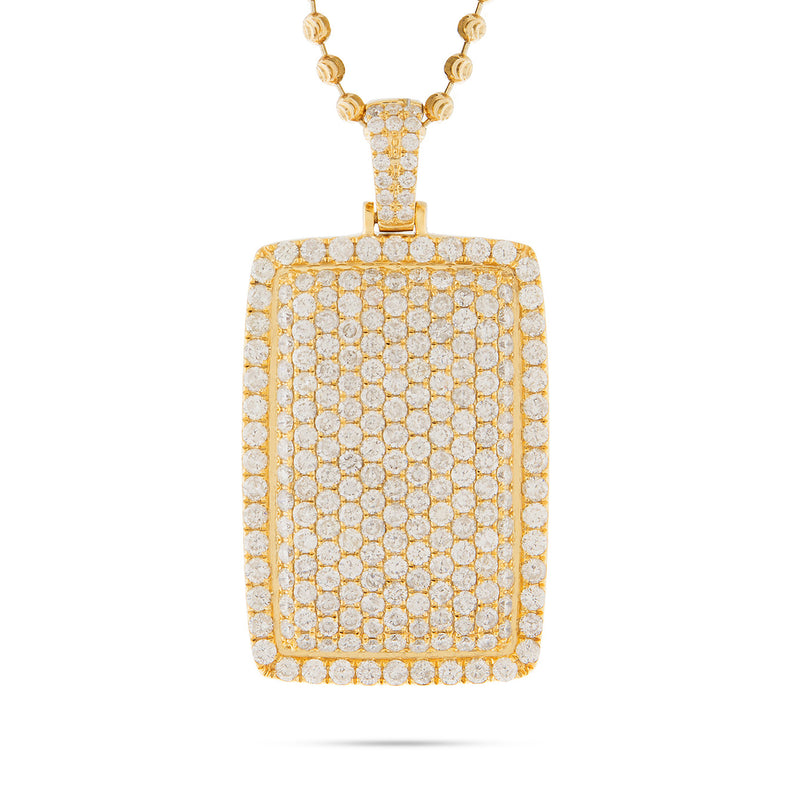 10k Yellow Gold 7.56ct Dog Tag Pendant