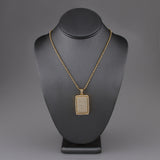10k Yellow Gold 7.56ct Dog Tag Pendant