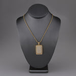 10k Yellow Gold 7.56ct Dog Tag Pendant