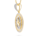 10k Yellow Gold .80ct  Diamond Freemason Pendant
