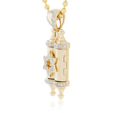 10K Yellow Gold .96ct Diamond Torah Pendant