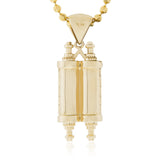 10K Yellow Gold .96ct Diamond Torah Pendant