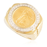 Yellow Gold 0.67ct Pure Coin Diamond Ring