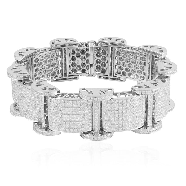 10k White Gold 19.5ct Diamond Bracelet