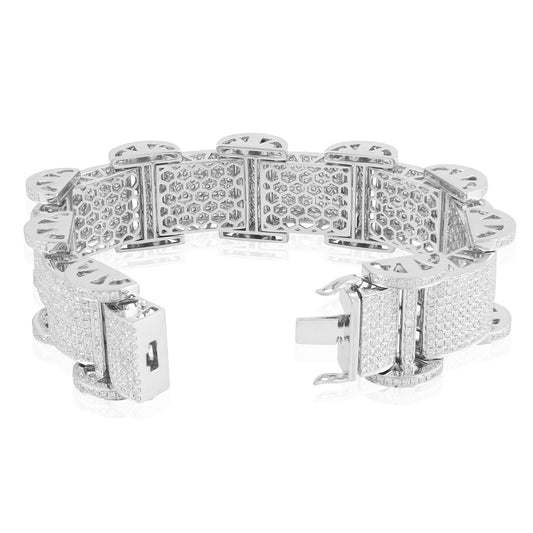 10k White Gold 19.5ct Diamond Bracelet