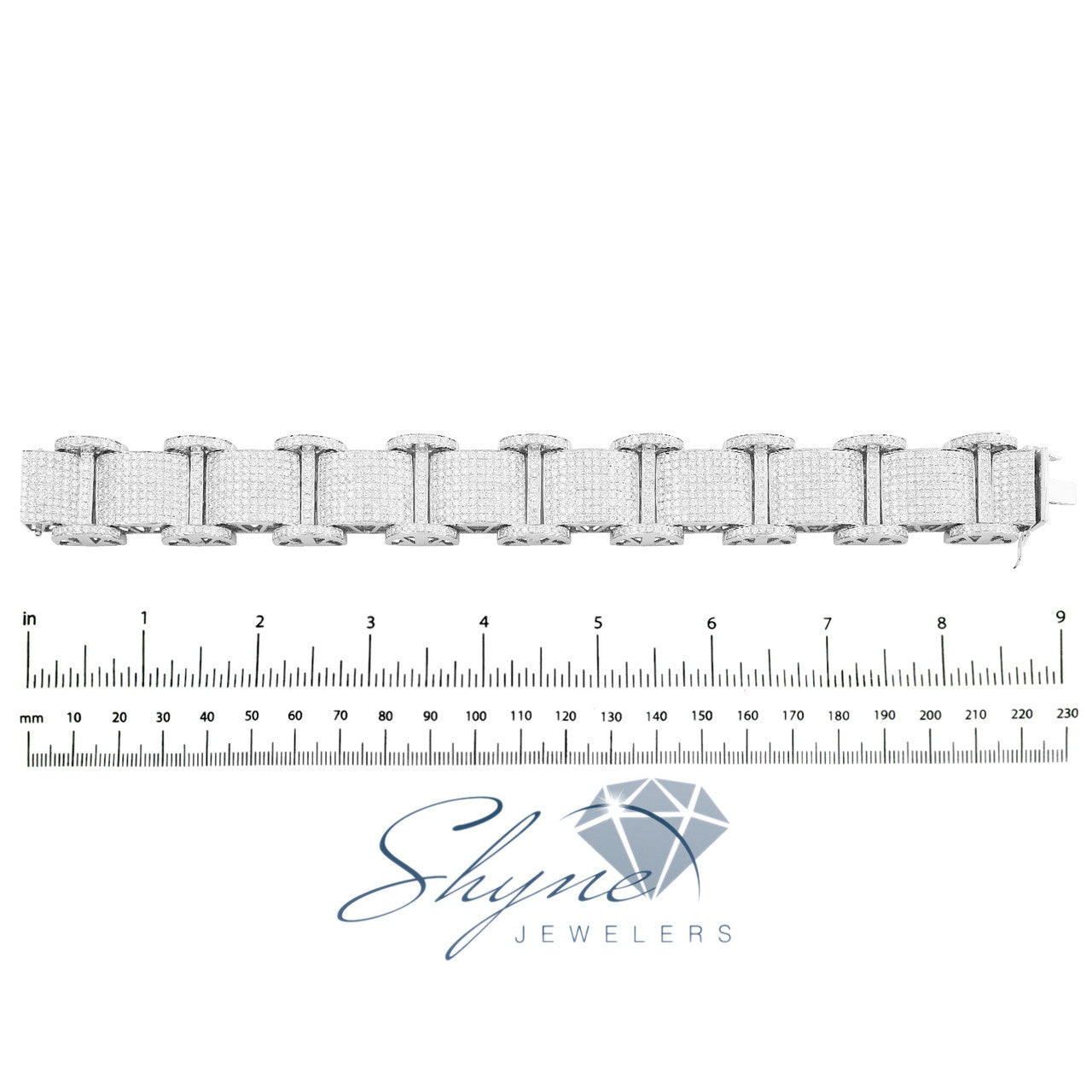 10k White Gold 19.5ct Diamond Bracelet