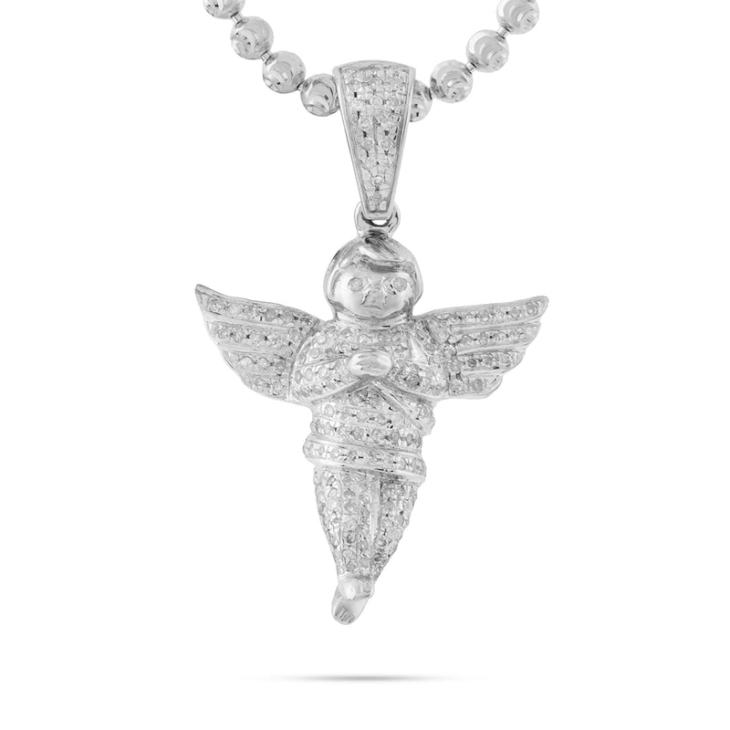 10k White Gold  .50ct Diamond Angel