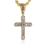 10k Yellow Gold .14ct Diamond Design Cross Pendant