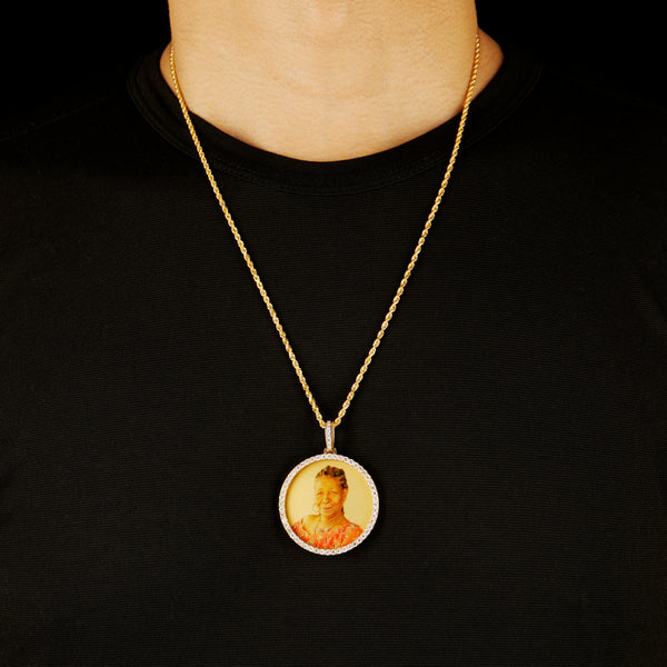 Medium Gold & Diamond Picture Pendant