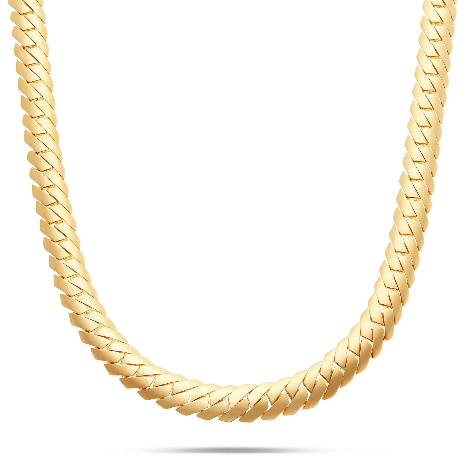 10K Solid Gold Fancy Cut 11.5mm Cuban Chain