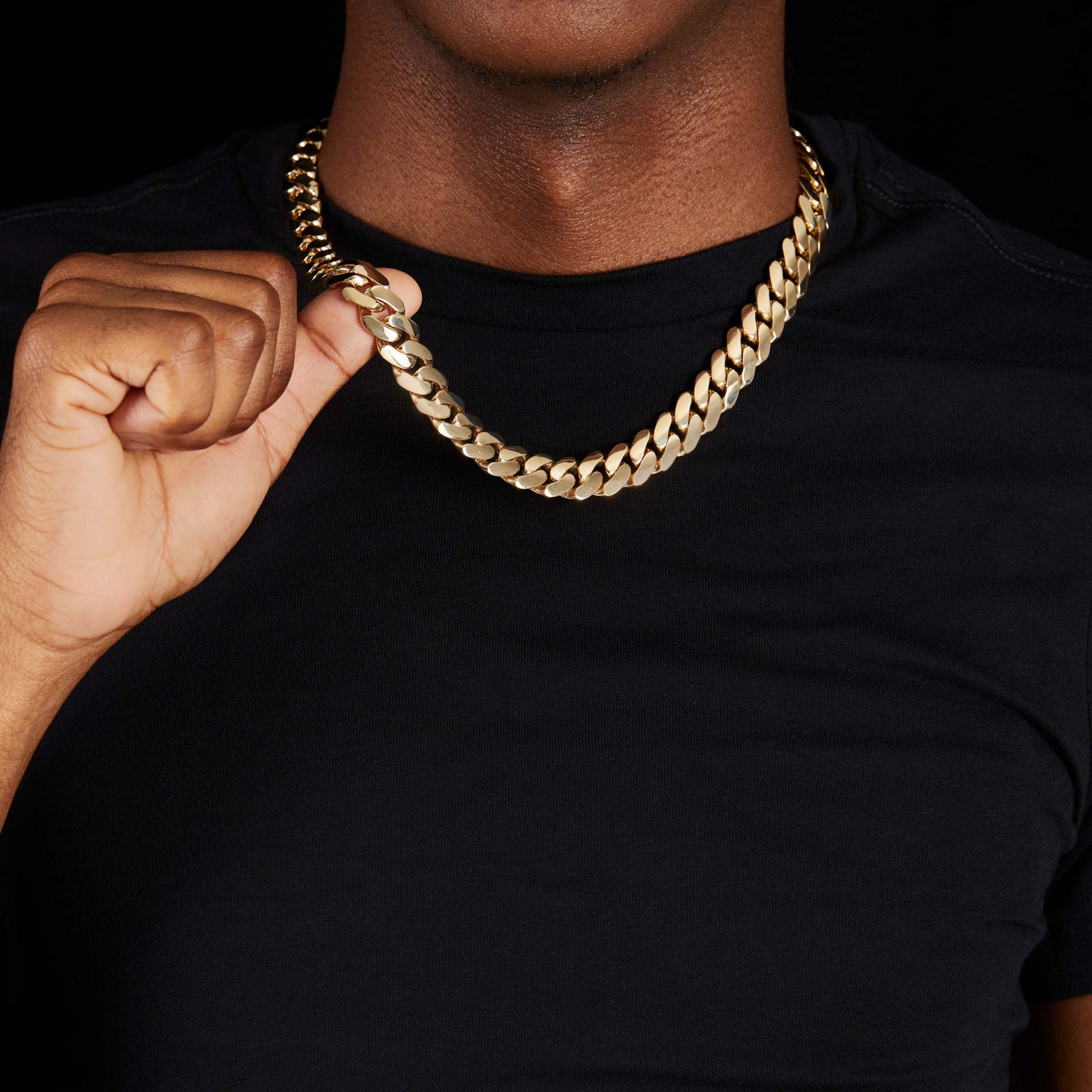 14K Yellow Gold Hollow 12.5mm Cuban Chain – SHYNE JEWELERS