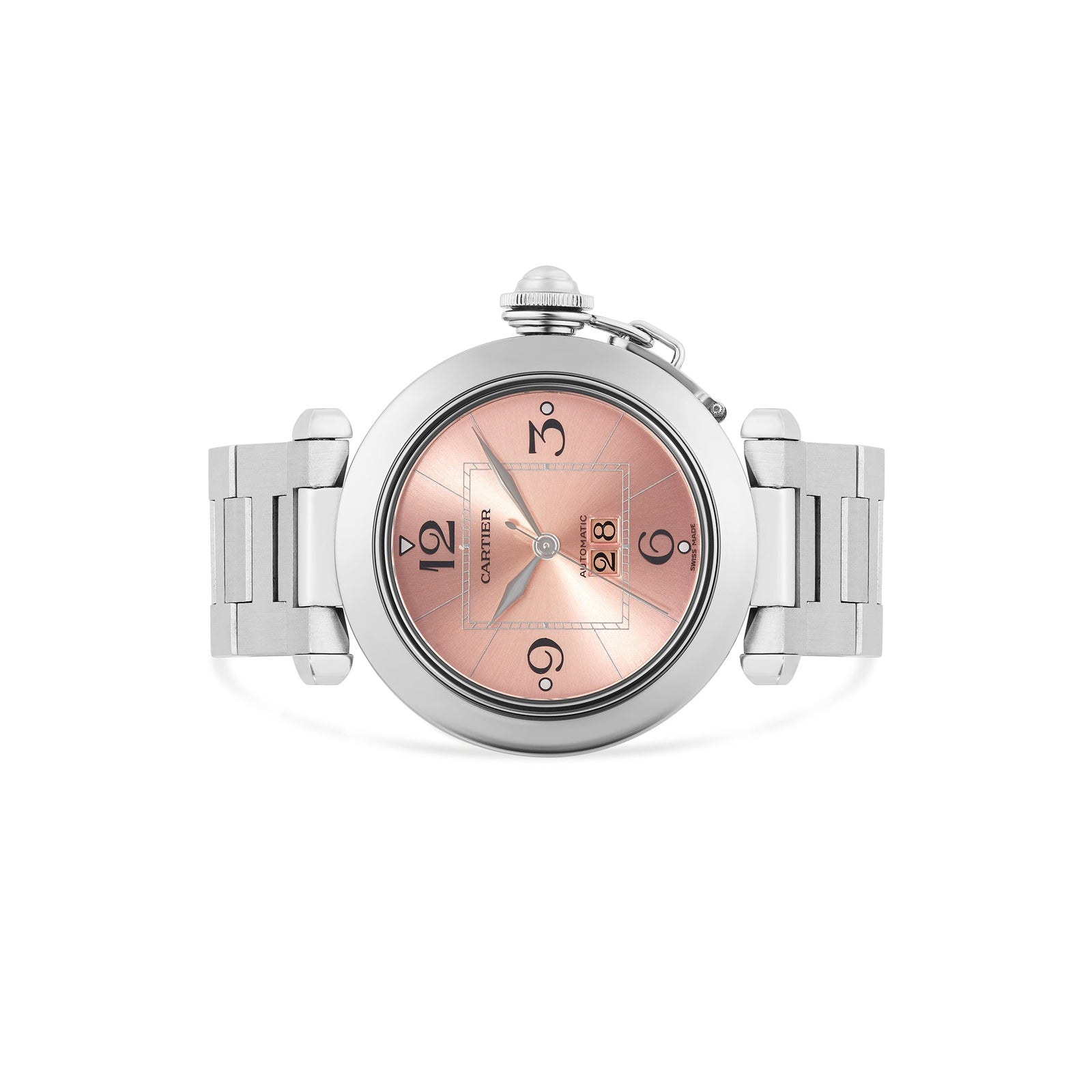 カルティエ パシャ メリディアン【pink lion】 Cartier Miss Pasha Pink Dial Ladies Watch – SHYNE JEWELERS
