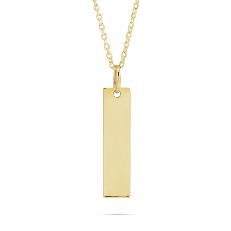 Gift for your loved ones - 14K Gold Custom Vertical Bar Necklace